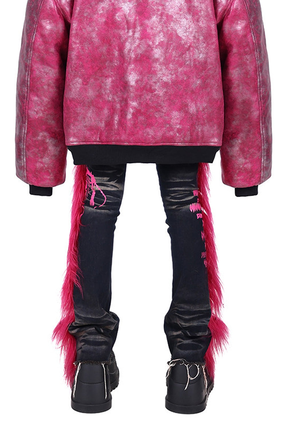 Pink Fur Jeans