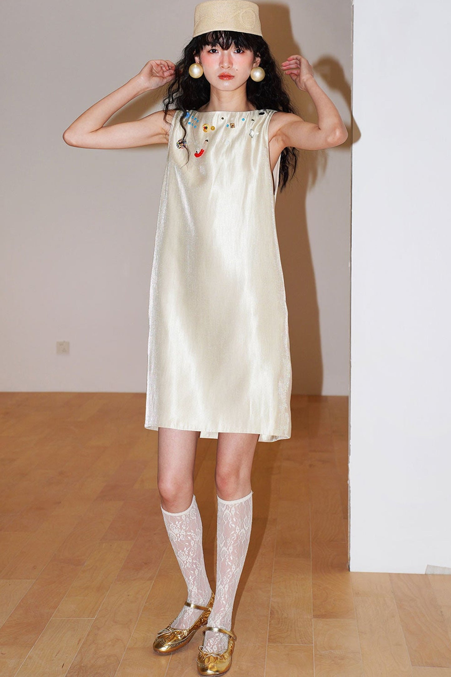 Studded Backless Tank Dress