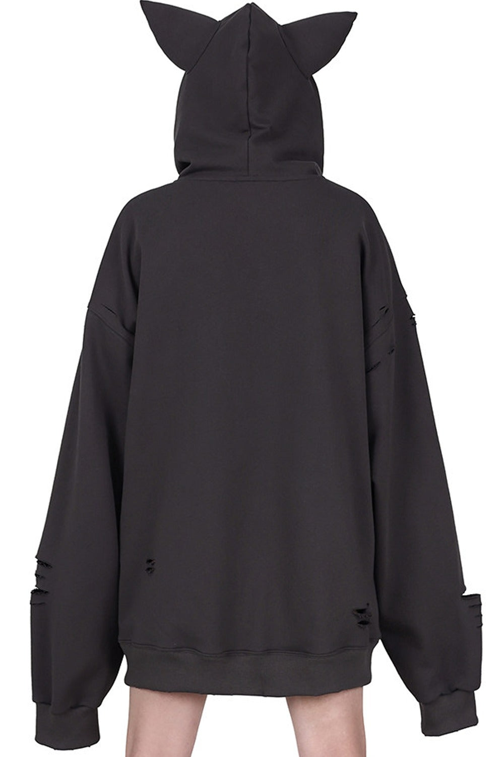 Cat Ear Ripped Hooded Hoodie