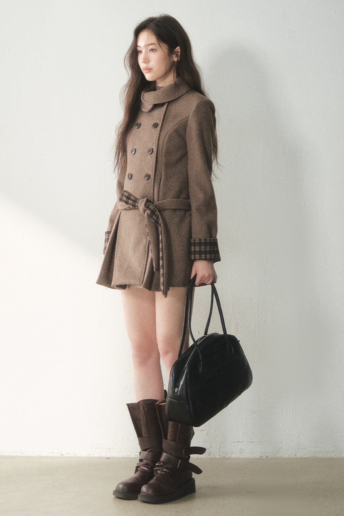 Collar Double Breasted Coat