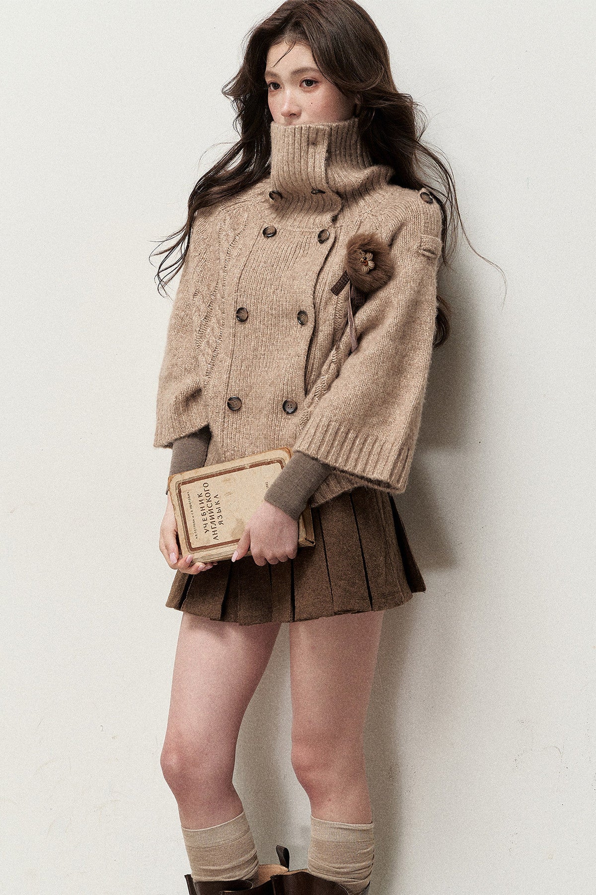 Double-Breasted Knit Jacket