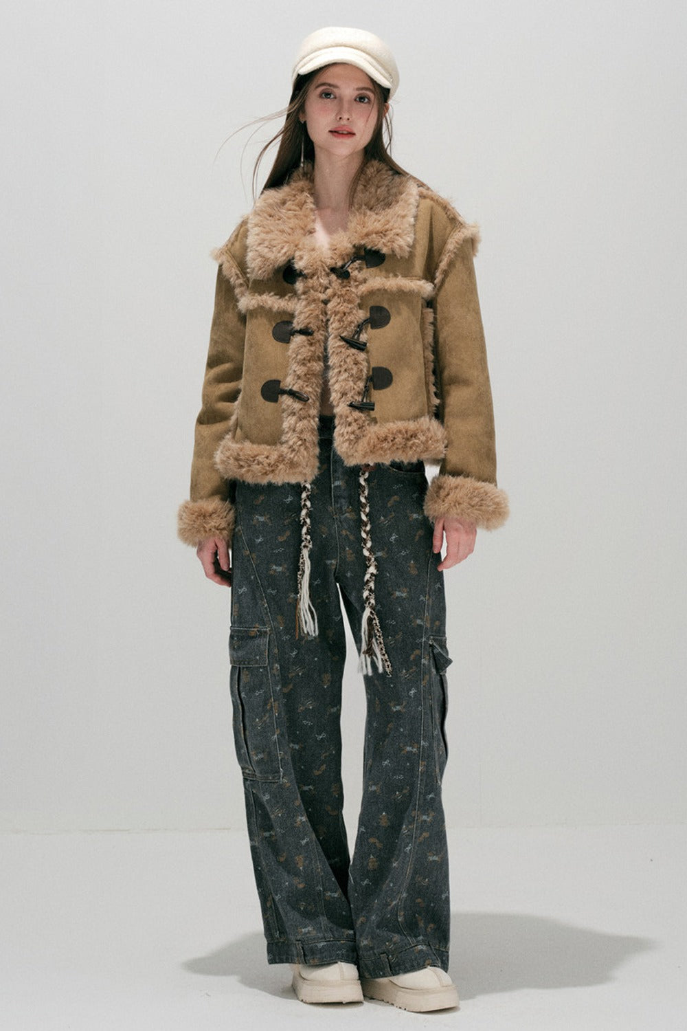 Caramel Eco-Fur Coat