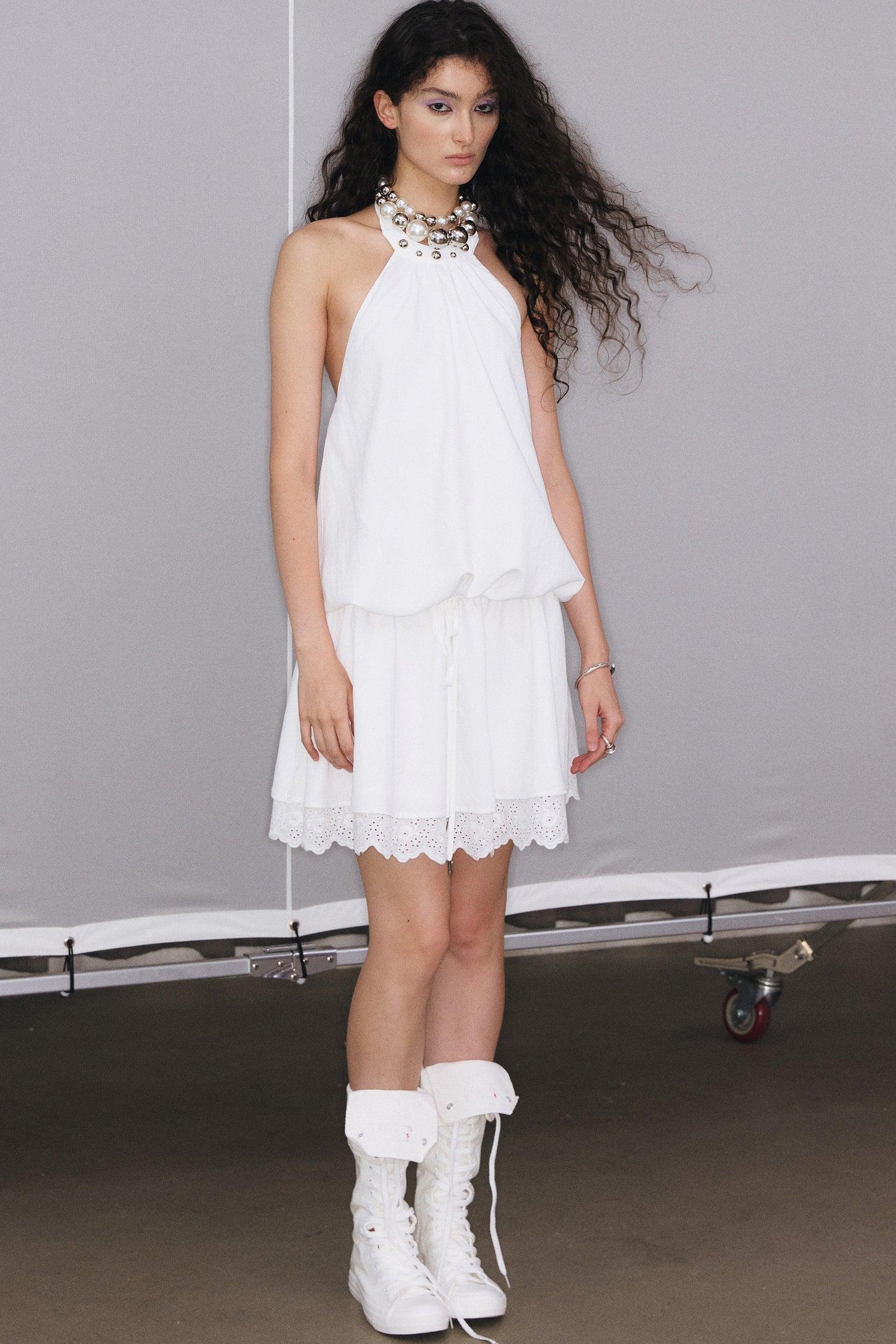 Halter Neck Rivet Dress