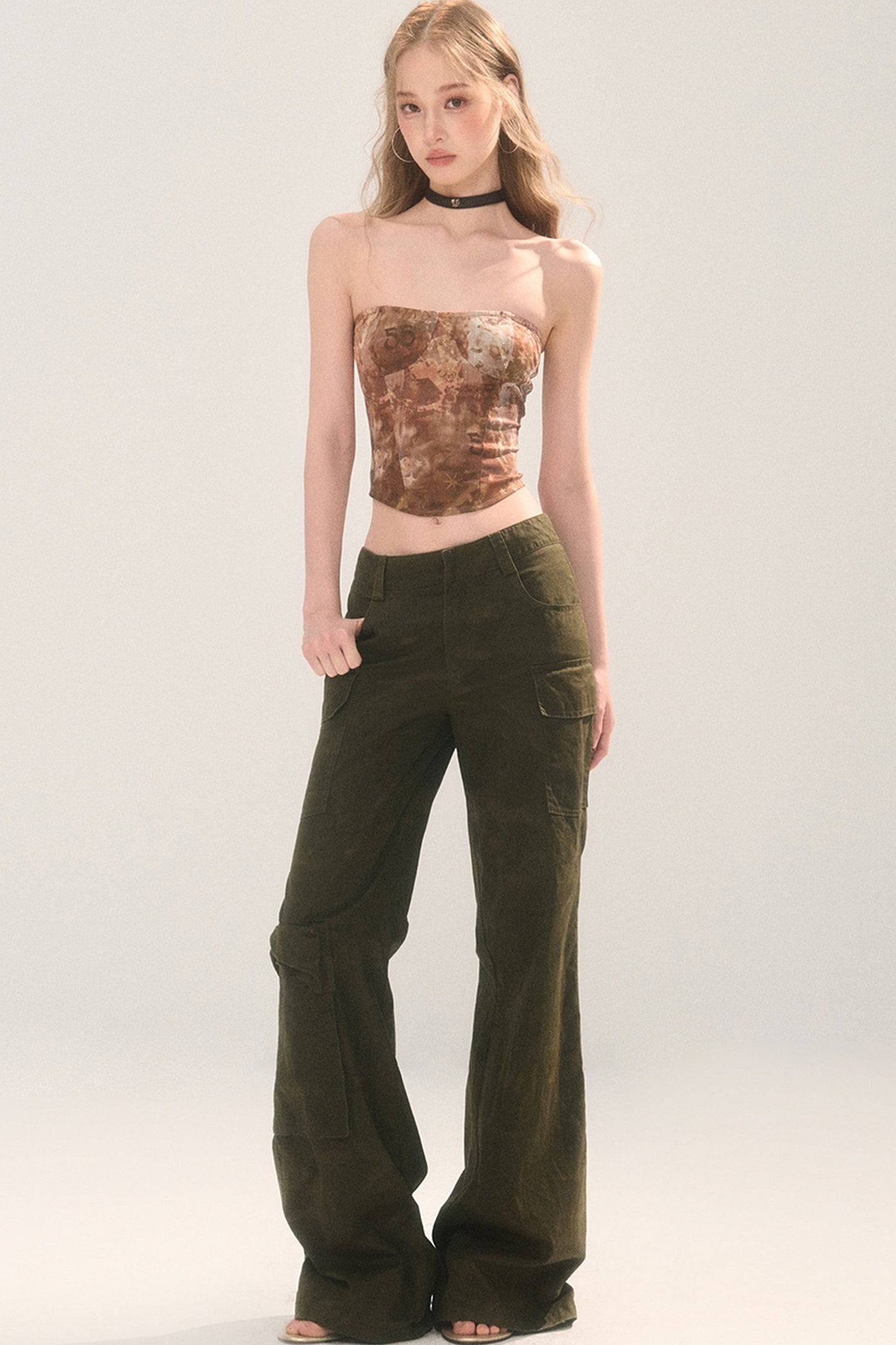 Vintage Print Tube Top