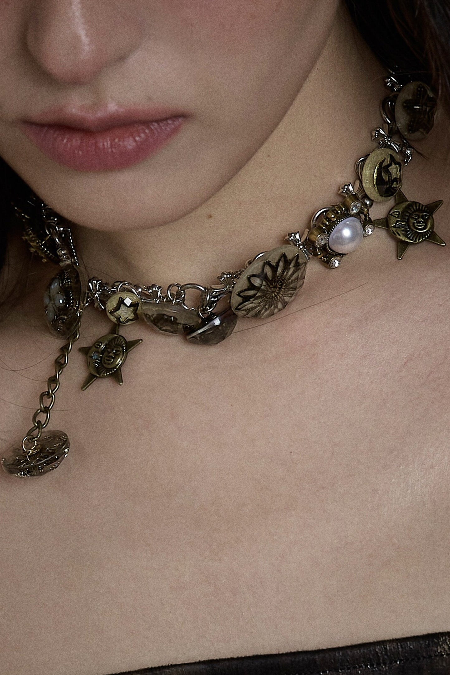Retro Punk Distressed Necklace