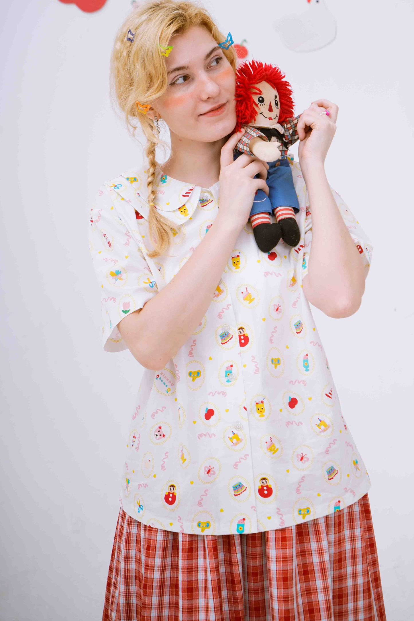 Sweets Print Short-Sleeved Shirt