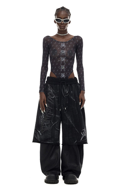 Y2K Punk See-Through Mesh Base Layer