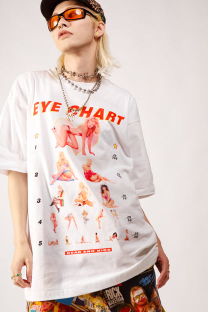 Eye Chart Oversized Graphic T-Shirt