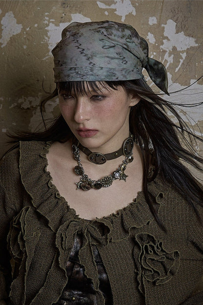 Retro Punk Distressed Necklace