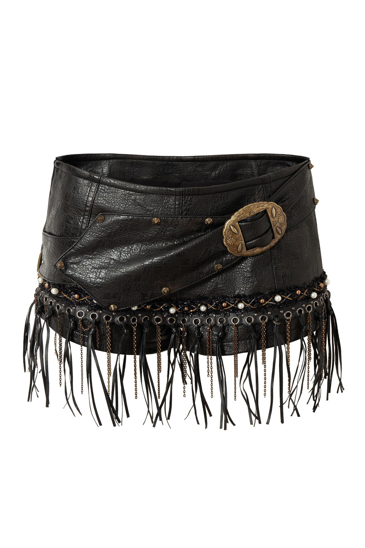 Punk Rock Chain Fringe Shorts