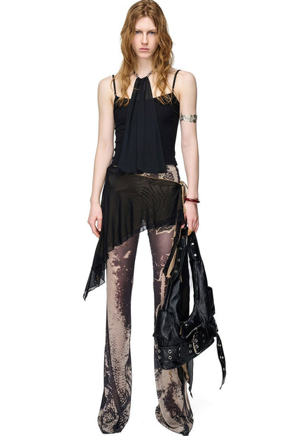 Halter Chiffon Spliced Camisole