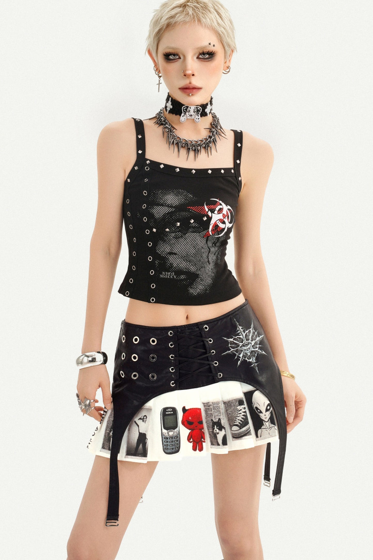 Studded Graffiti Camisole
