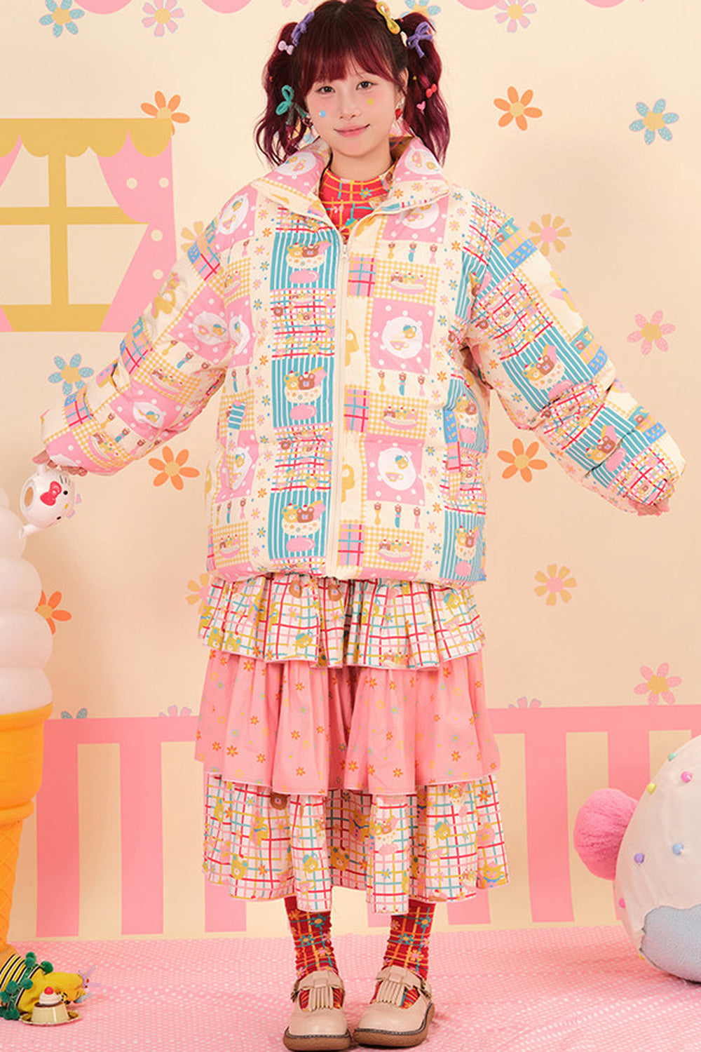 Showa Dessert Two-Tone Cake Skirt