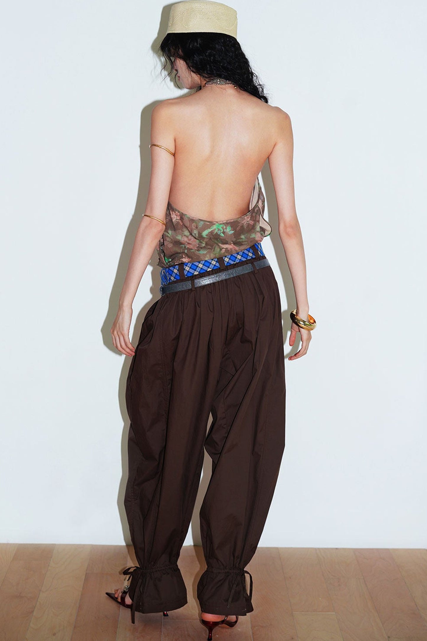 Retro Solid Color Balloon Pants