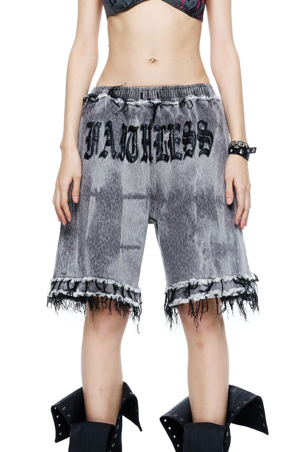 Punk Grunge Denim Shorts