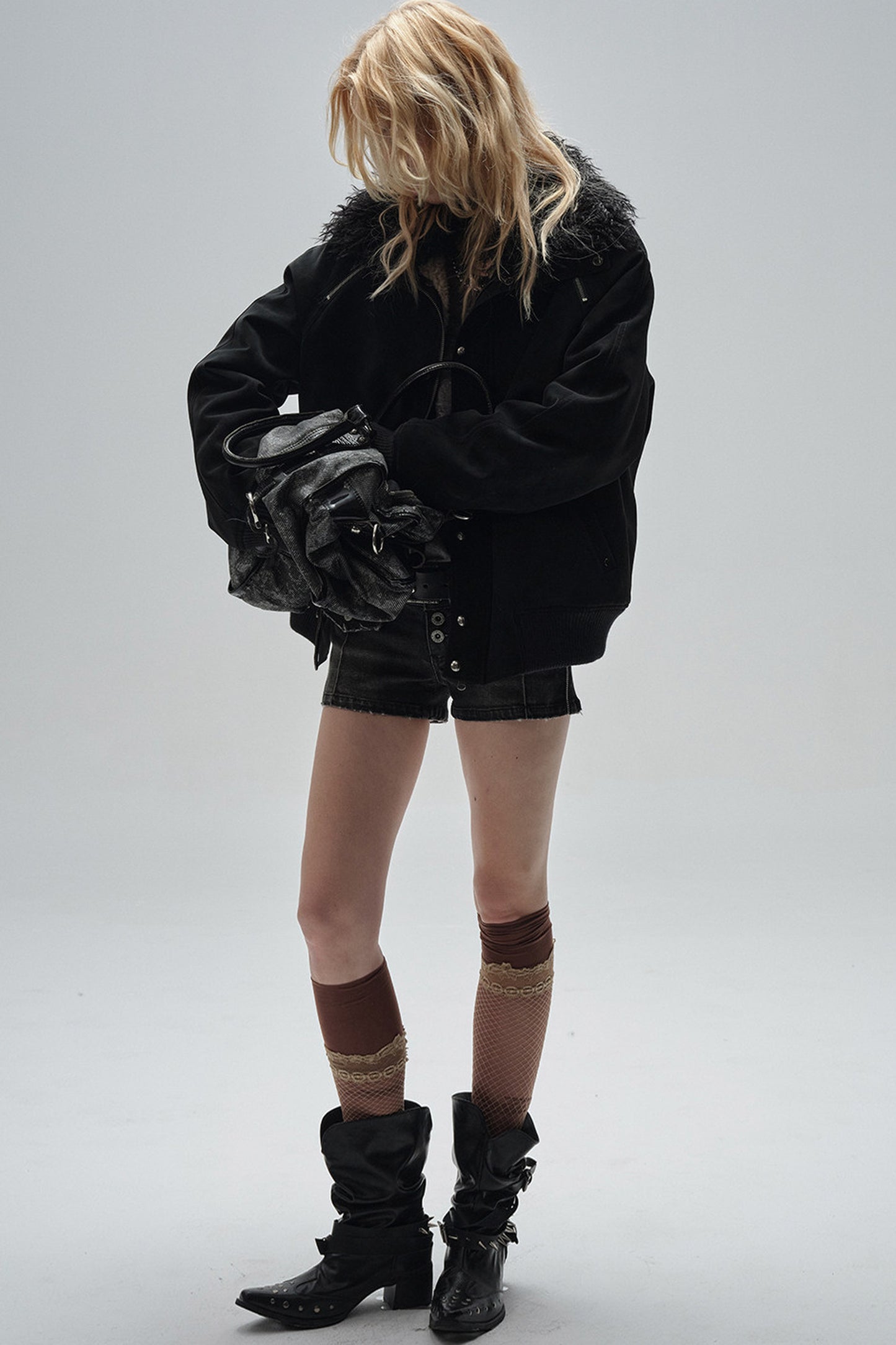 Fur Collar Wool Coat