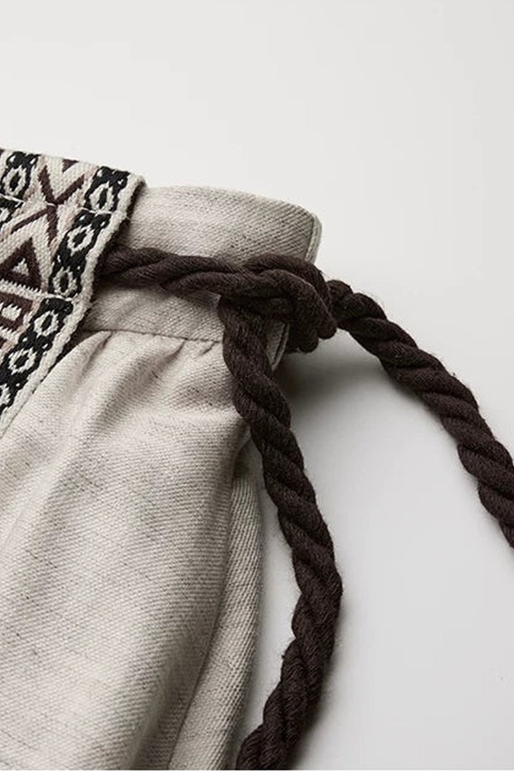 Embroidered Suede Panel Skirt