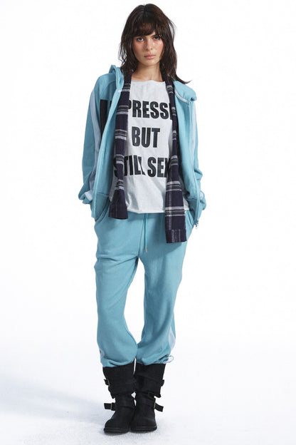 Printed Hooded Jacket and Long Pants Set-Up