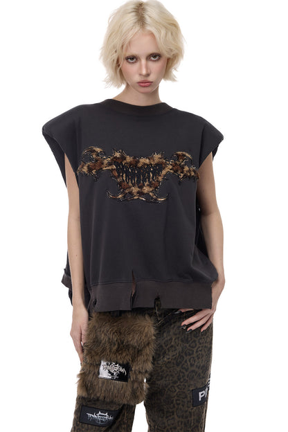 Leopard Patch Embroidery Sweatshirt