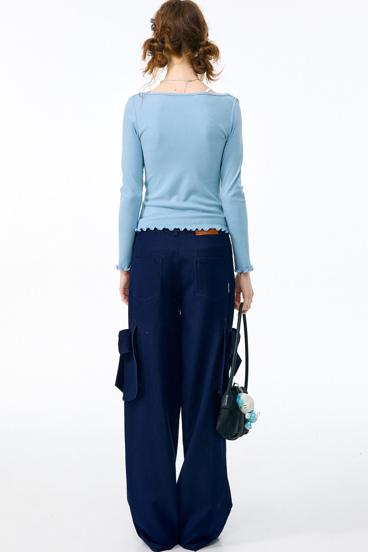 High-Waisted Wide-Leg Cargo Pants