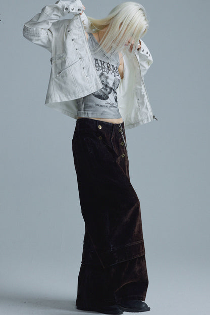 Textured Metal Buckle Jacket