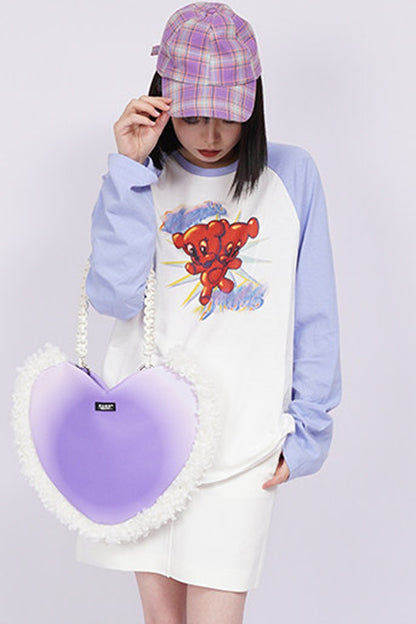 Borsa a tracolla in peluche Y2K