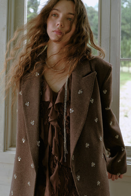 Beaded Woolen Blazer