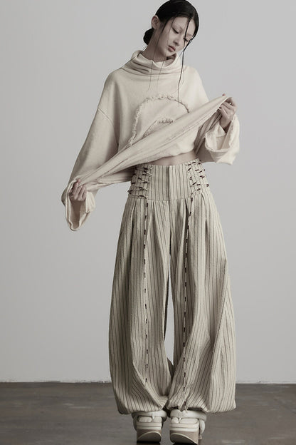 Spiral Embroidery Loose Long-Sleeve Sweatshirt