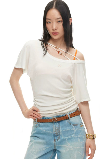 텐셀 메리노 비대칭 티셔츠