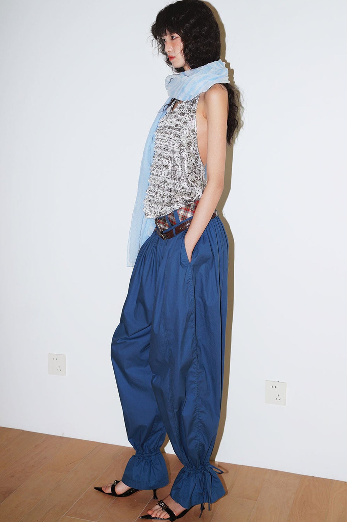 Retro Solid Color Balloon Pants