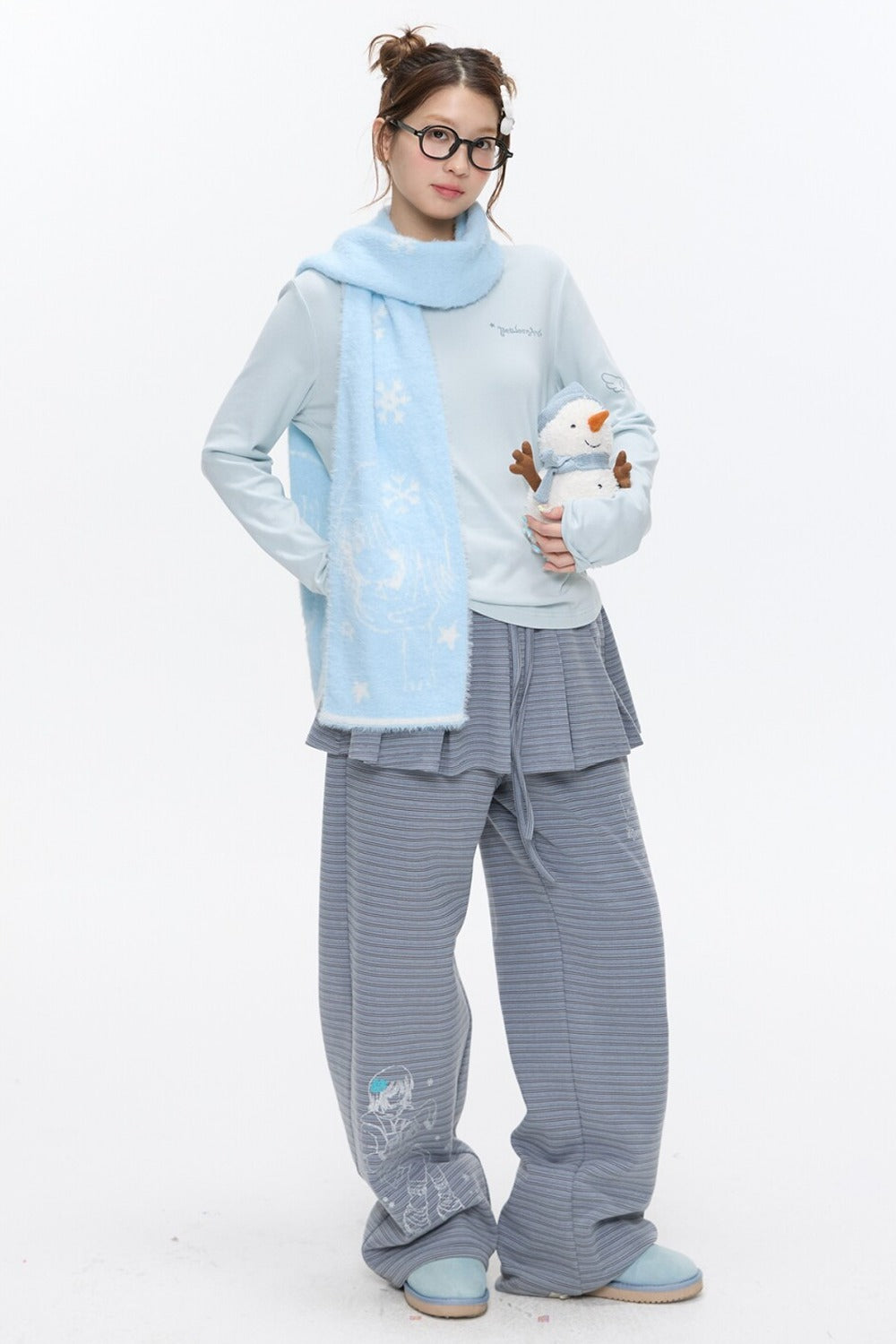 Octopus Grass Half-Turtleneck Top