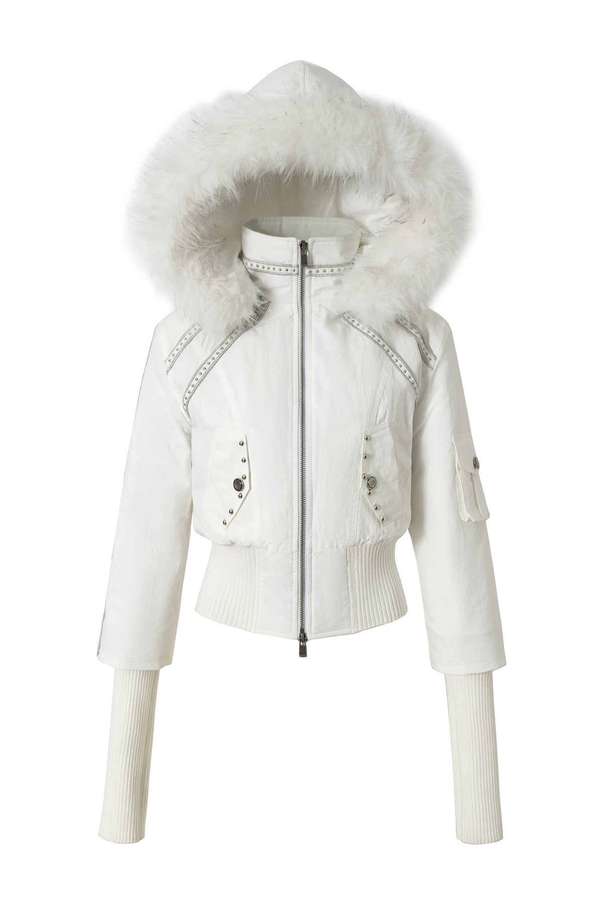 Hooded Fur Collar Parka Outer