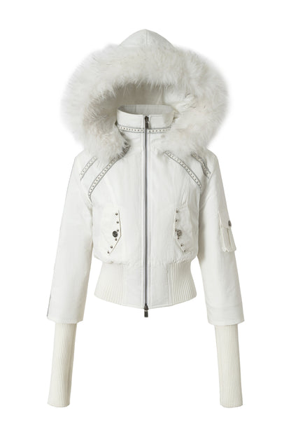 Hooded Fur Collar Parka Outer