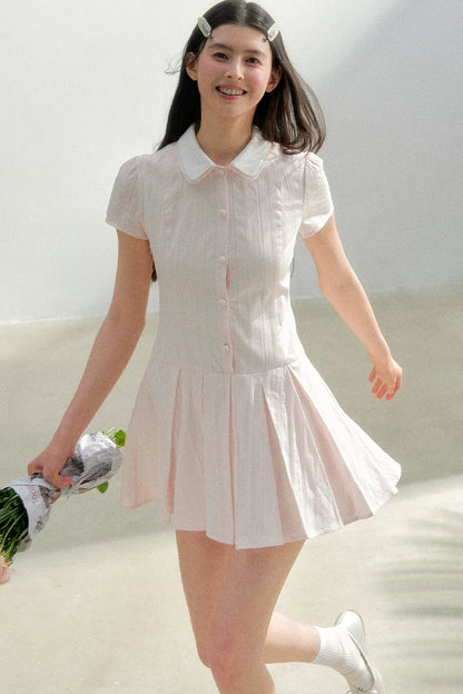 Retro Navy Shirt Dress