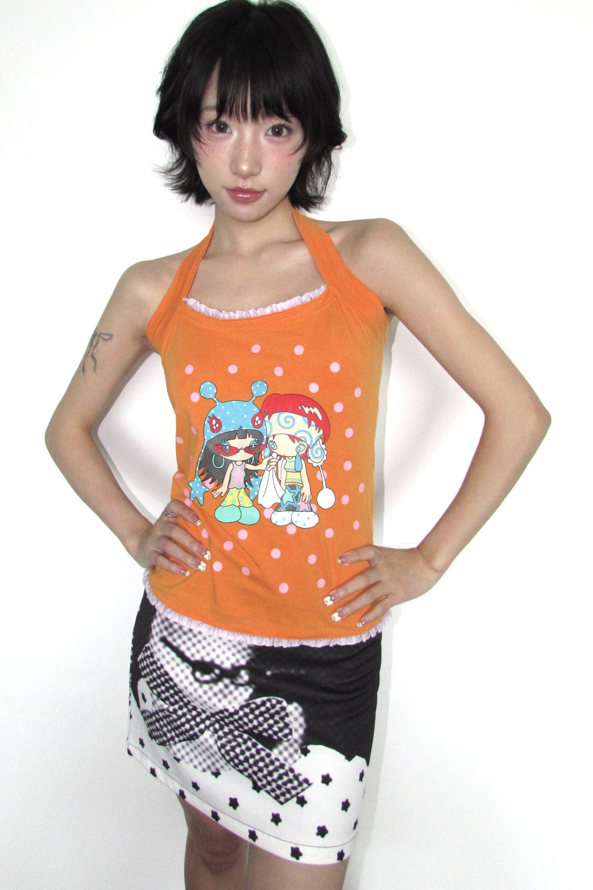 Cat Star Polka Dot Skirt