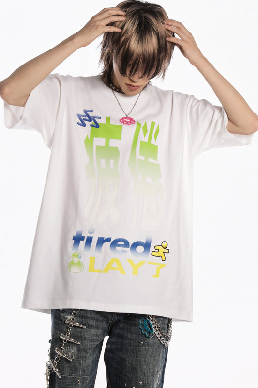 Loose Slogan Print T-shirt