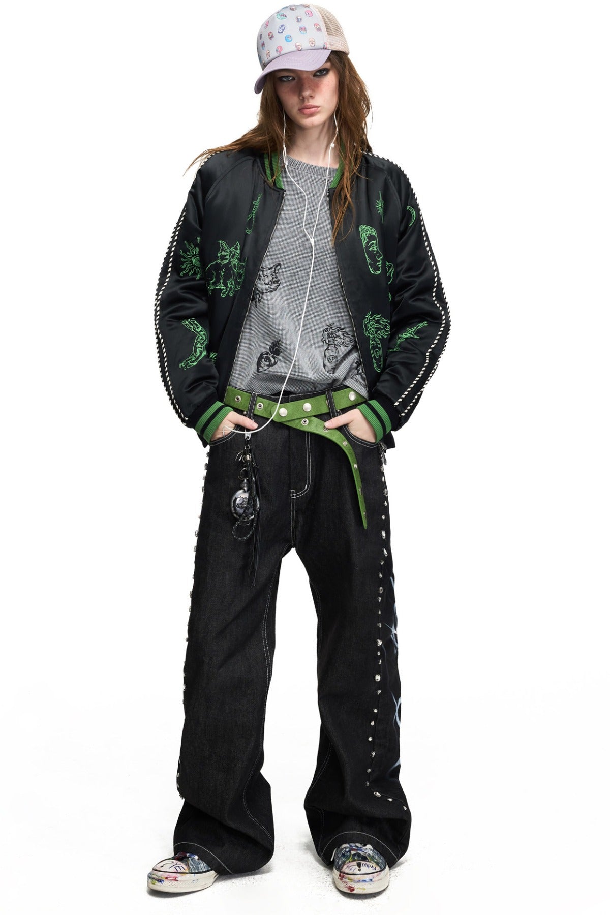 Street Style Vintage Portrait Print Jacket