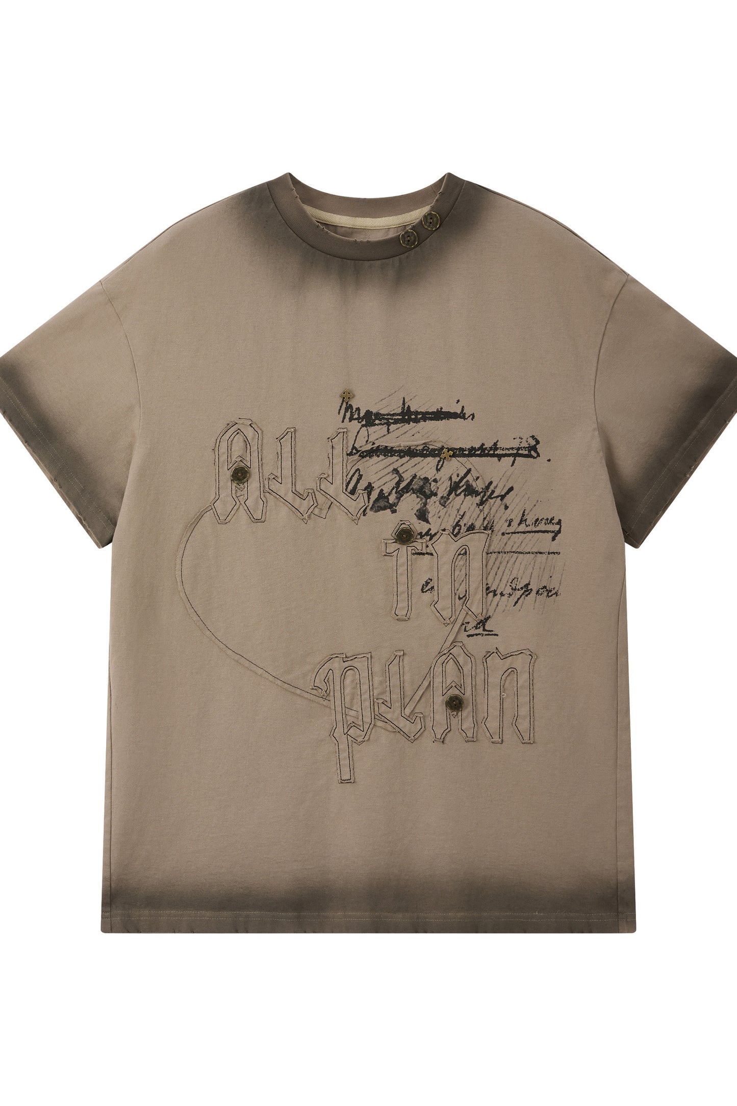 Top ampio a maniche corte con stampa lettering