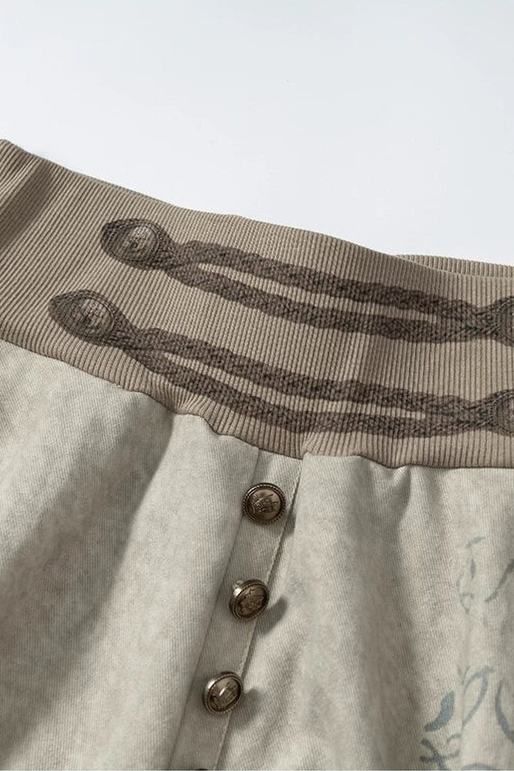 Punk Print Layered-Look Skirt