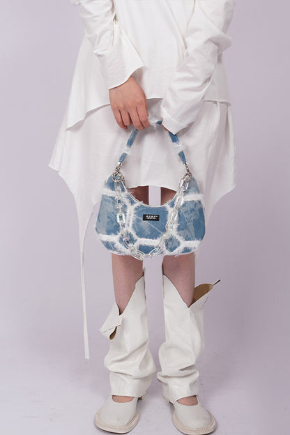 Y2K Retro Denim Shoulder Bag