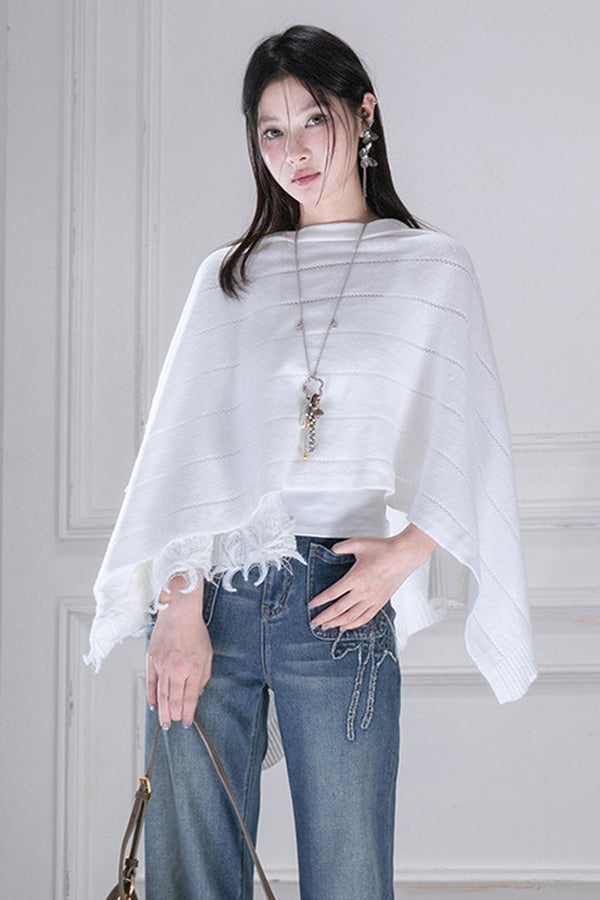 Cloud Wool Knit Floral Cardigan