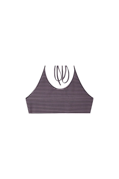 Striped Halter Neck Blouse Set-Up