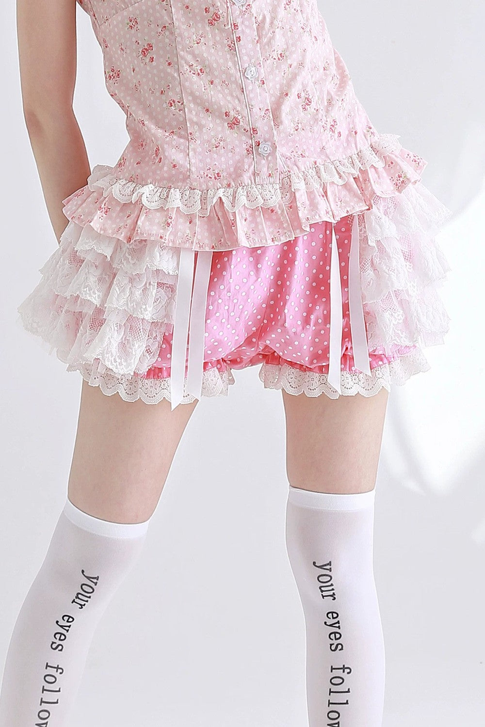 Pink Polka Dot Lolita Tutu Shorts