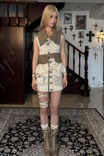 Medieval Forest Knitted Vest