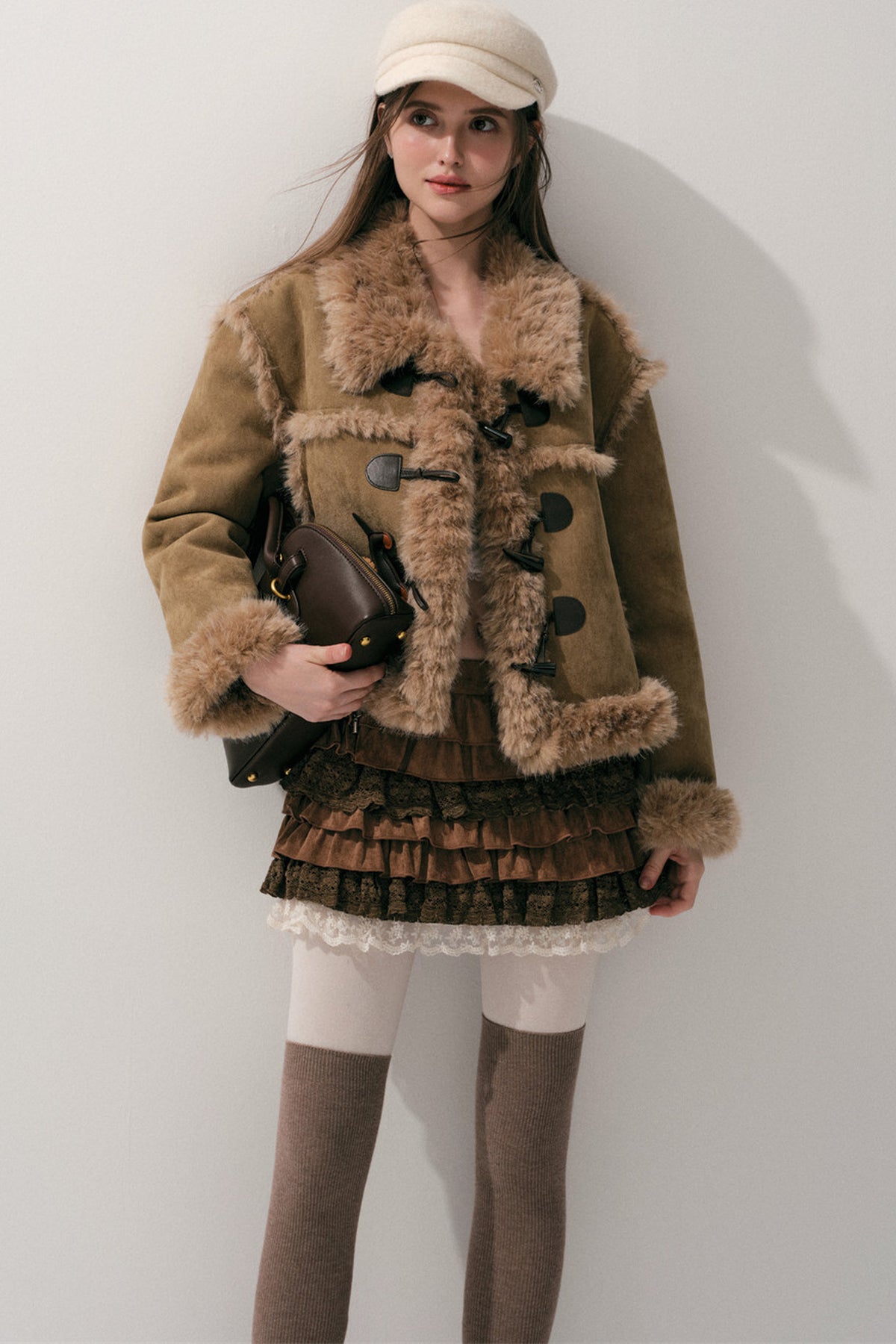 Caramel Eco-Fur Coat