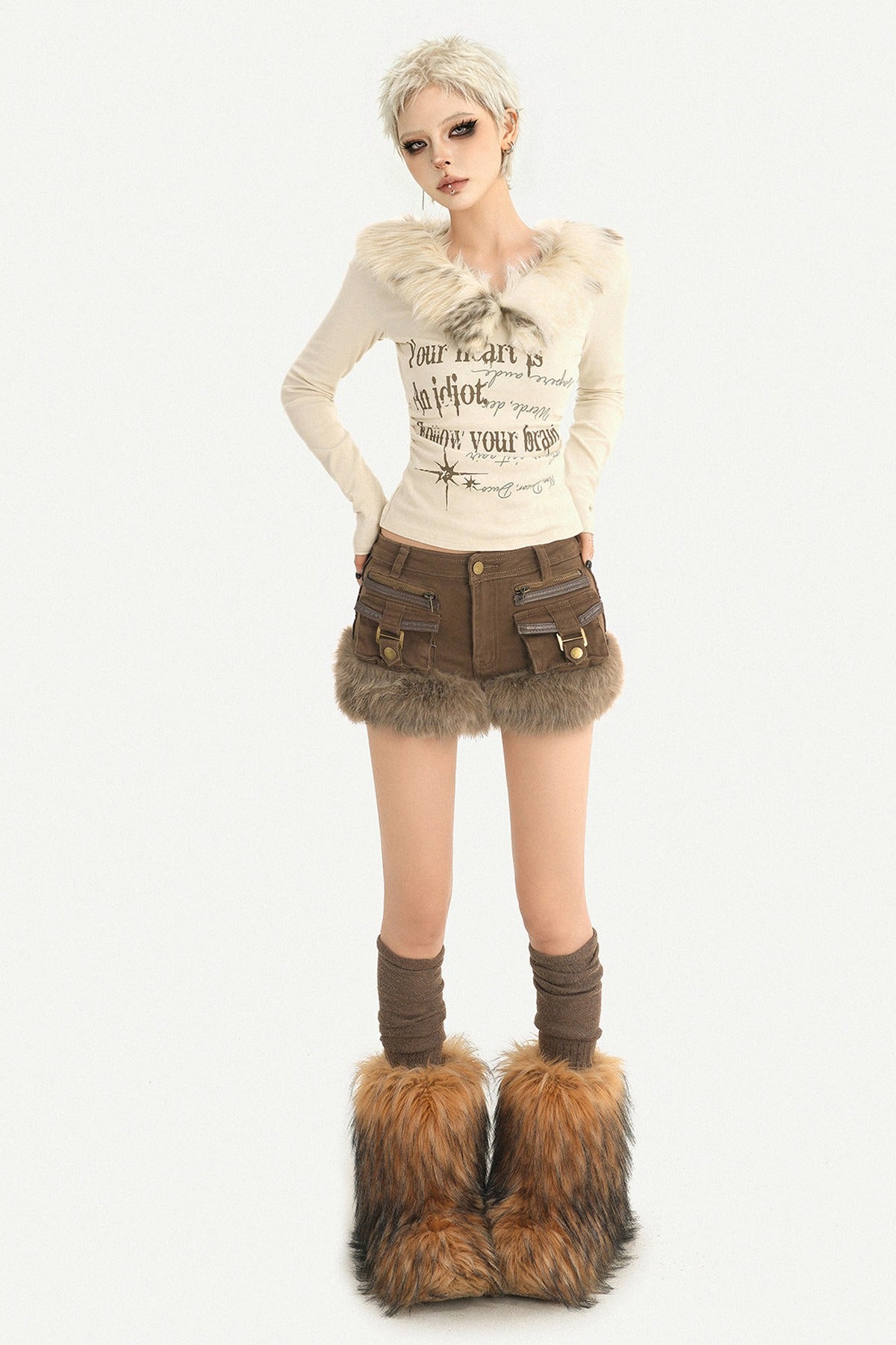 Frayed Denim Shorts
