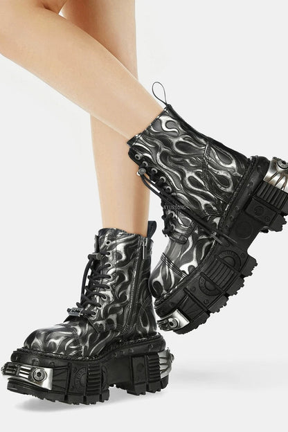 Y2K Punk Platform Boots