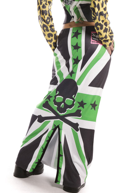 Bodenlanger Rock mit Punkrock-Print