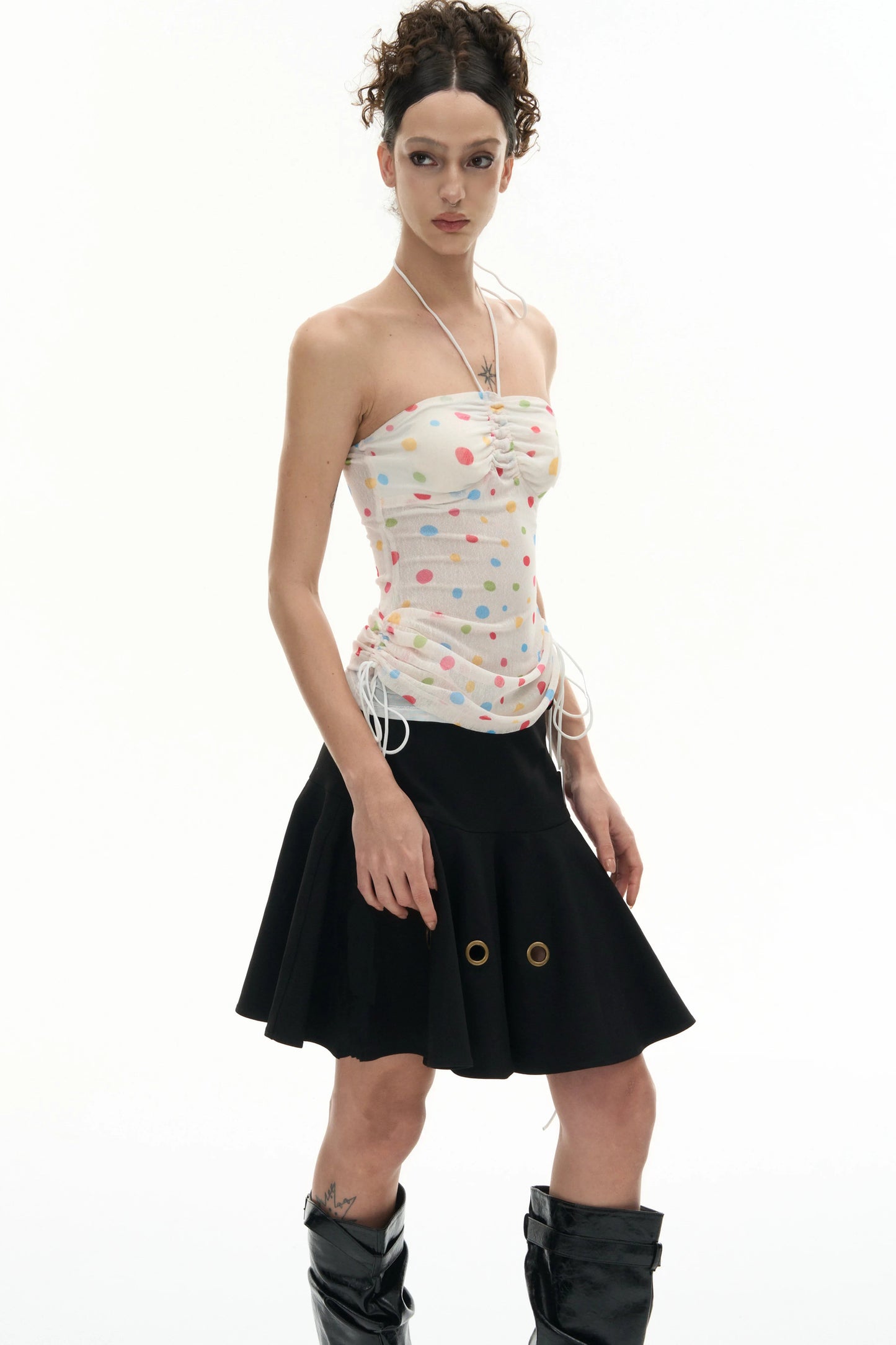 Dopamine Polka Dot Mesh Camisole