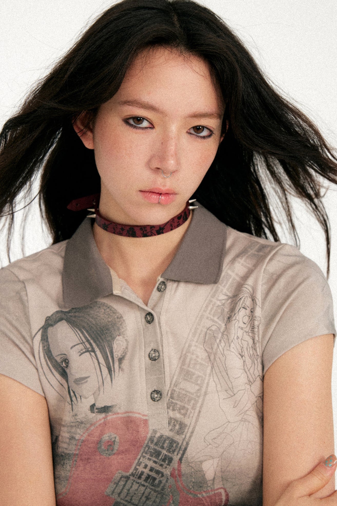 Punk Rivet Leather Necklace